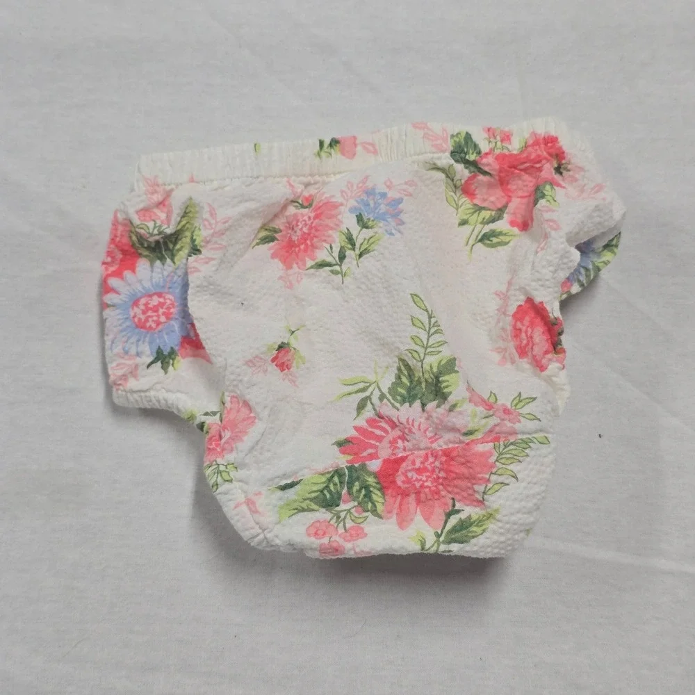 Baby Gap Vintage 2000s Shabby Floral Dress Bloomers Bucket Hat Set 3-6M